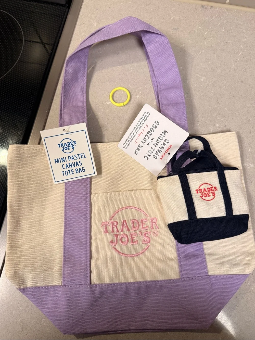 Trader Joe’s Mini Lavender Tote Bag